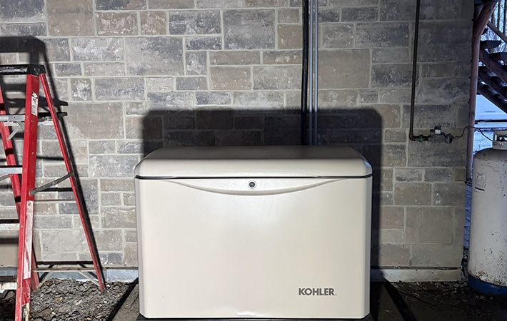 Installation de génératrice Kohler à St-Constant.
